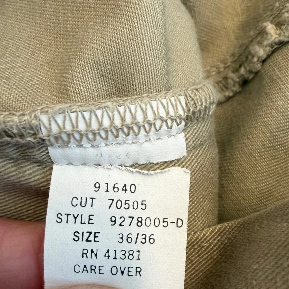 Vintage Polo Ralph Lauren Pleated Chino Pants Fits Mens 36x30 Khaki Made in USA